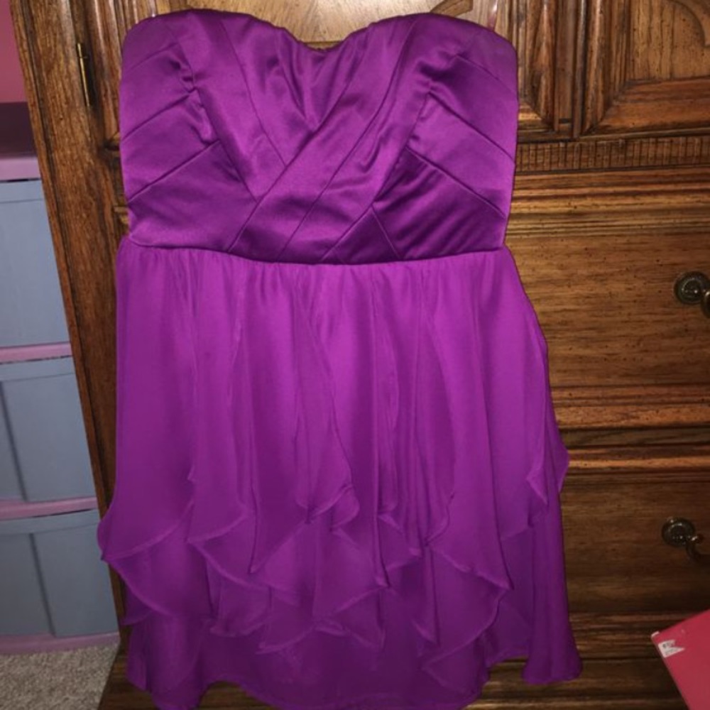 Purple Strapless Dress